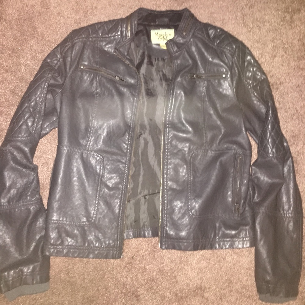 Grey Leather Jacket